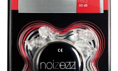Red earplugs in packaging