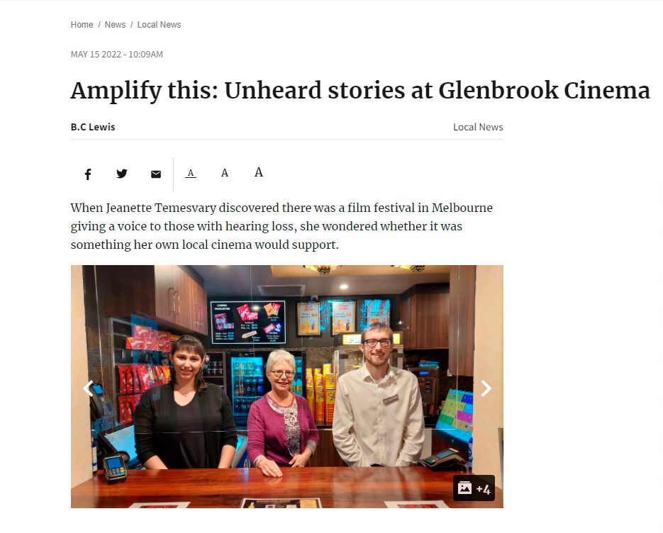 Blue Mountains Gazette headline: Amplify this: Unheard stories at Glenbrook cinema